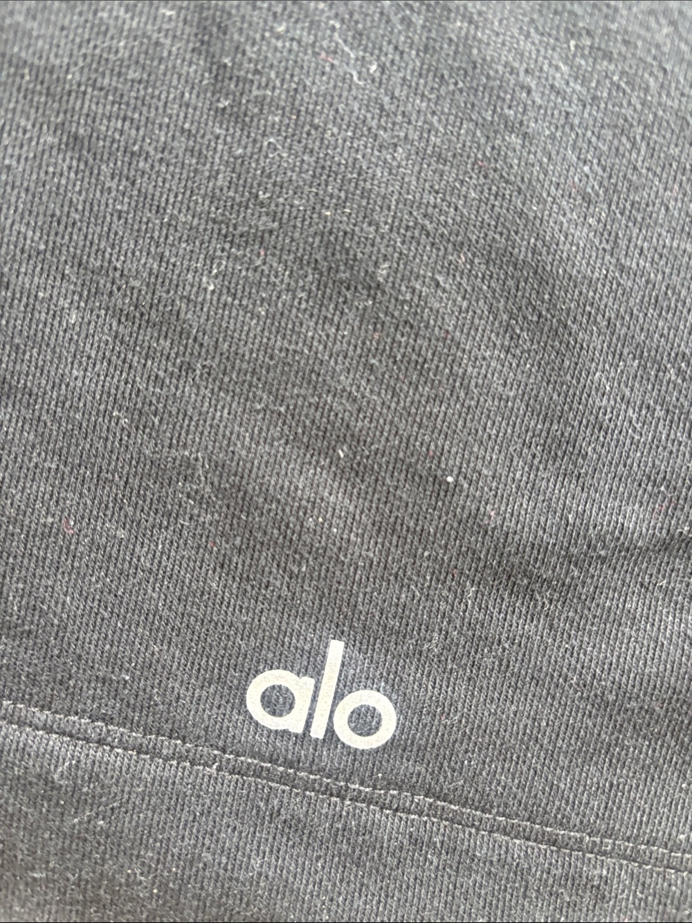 Alo Cropped Black Women's Hoodie Sweater - Classic Pullover M - Picture 3 of 3